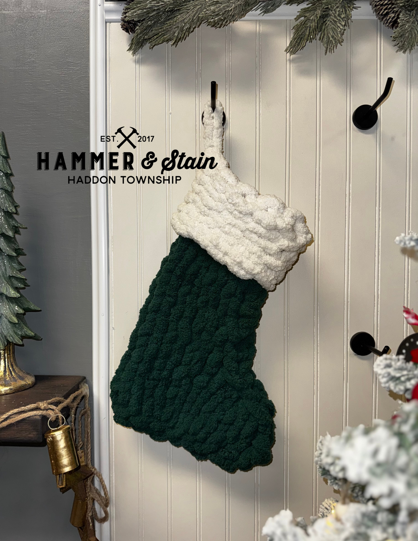 Hand Knit Christmas Stocking