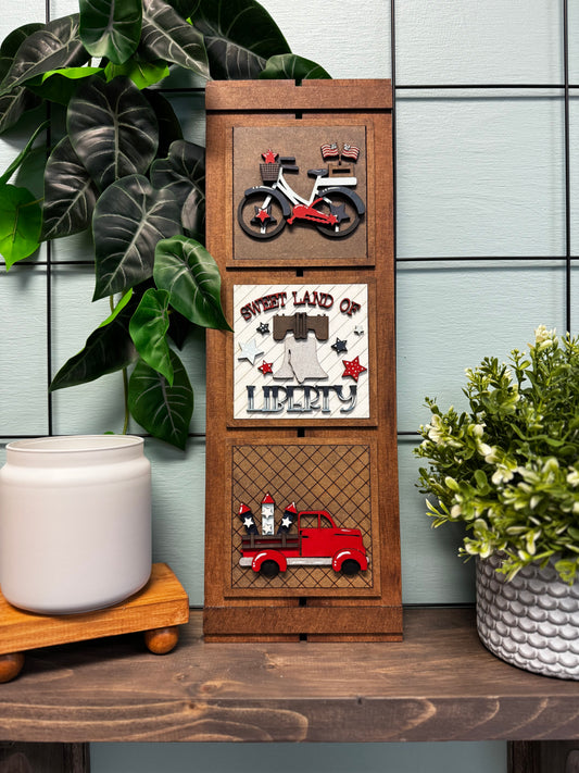 Shutter Frame- Patriotic Set 3 HSH01004