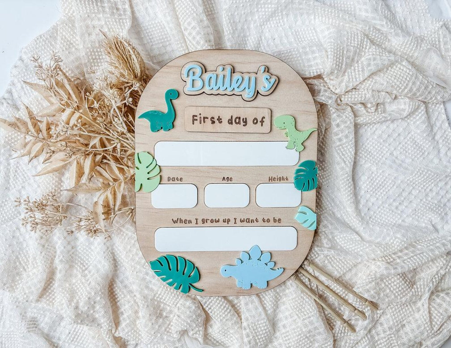 Personalized First Day Boards- Dinosaur HSH01100