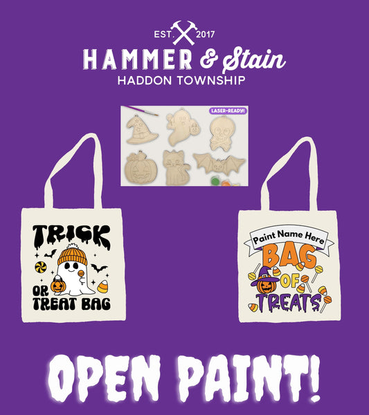 Halloween OPEN PAINT October 12th 10-2pm (Family Friendly)