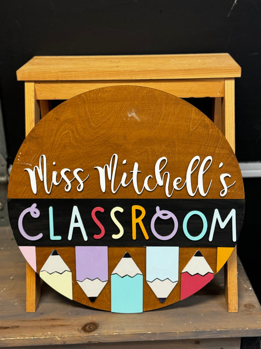 Door Hanger- Pencil Classroom HSH01097