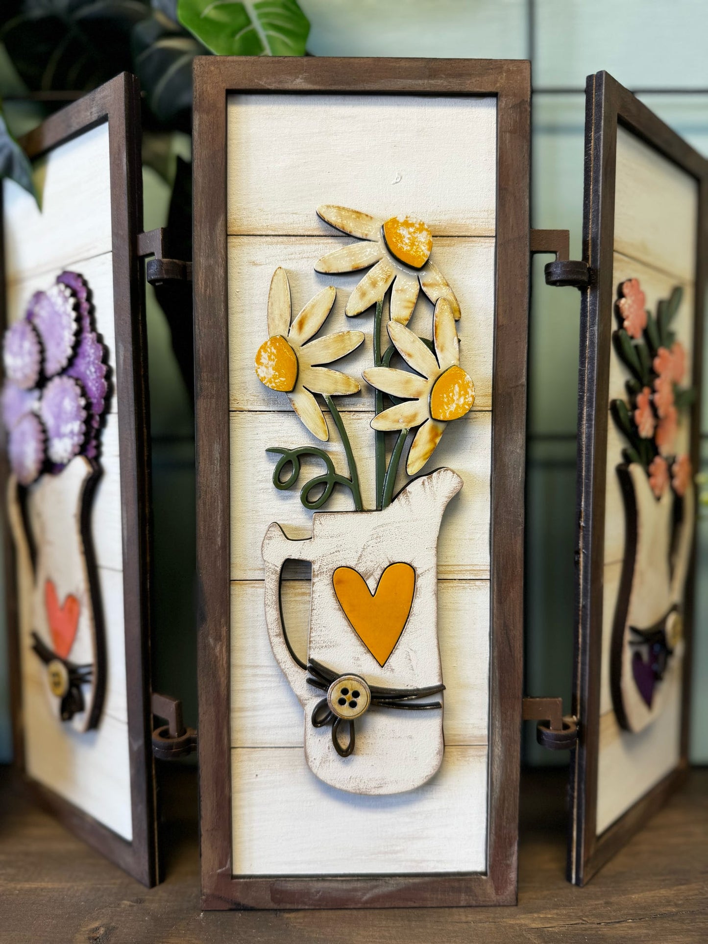 Vertical Shiplap Trio- Spring Wild Flowers - HSH_000100