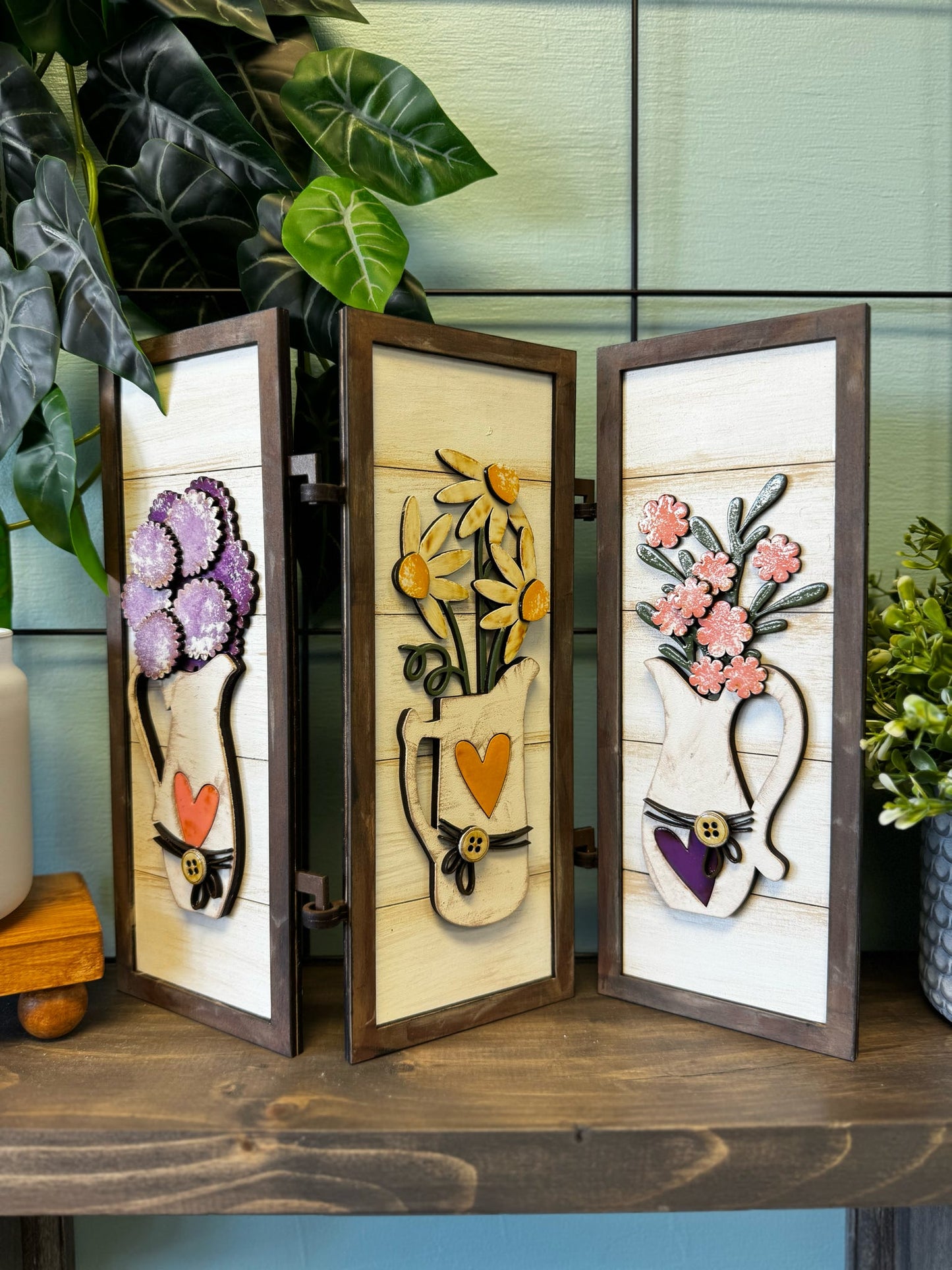 Vertical Shiplap Trio- Spring Wild Flowers - HSH_000100