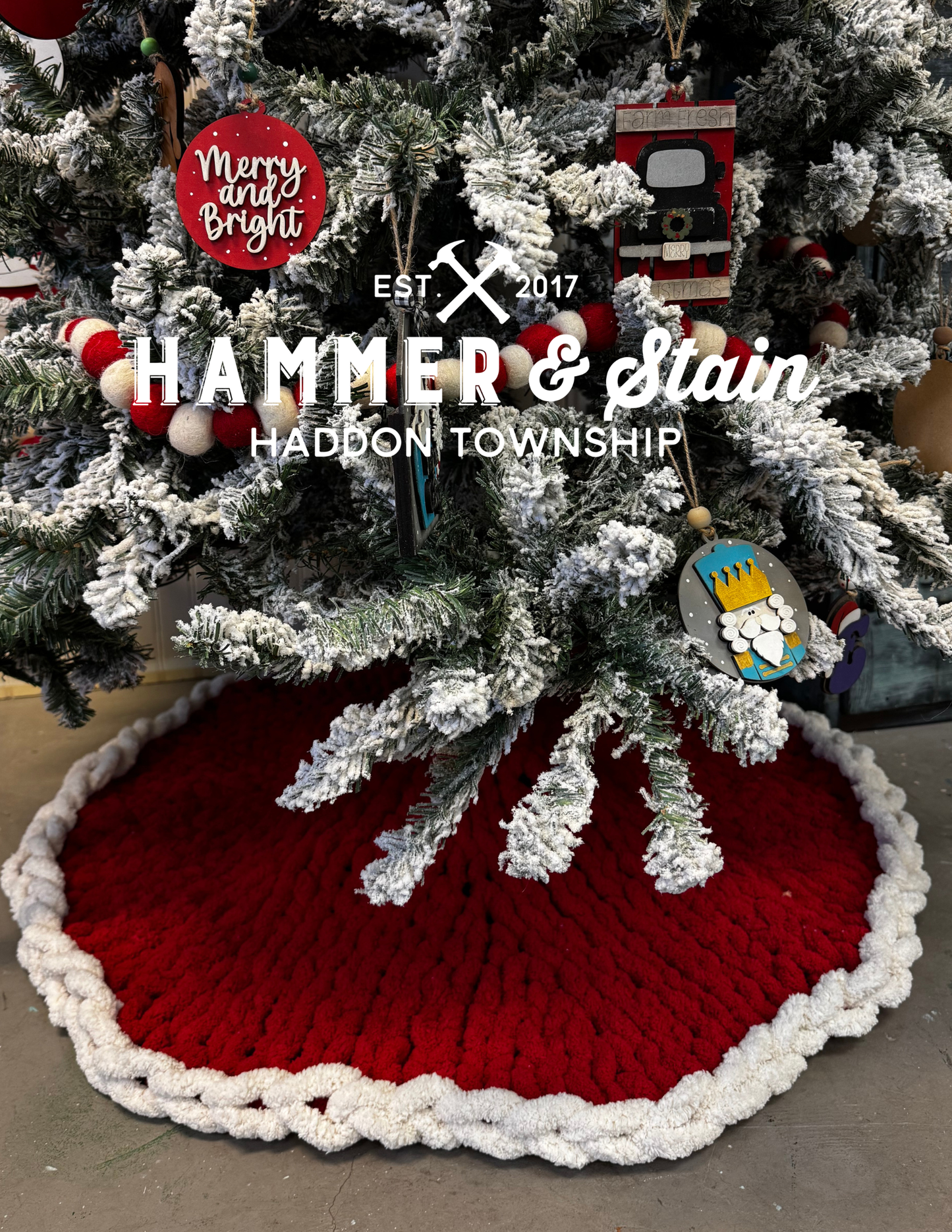 Hand Knit Tree Skirt