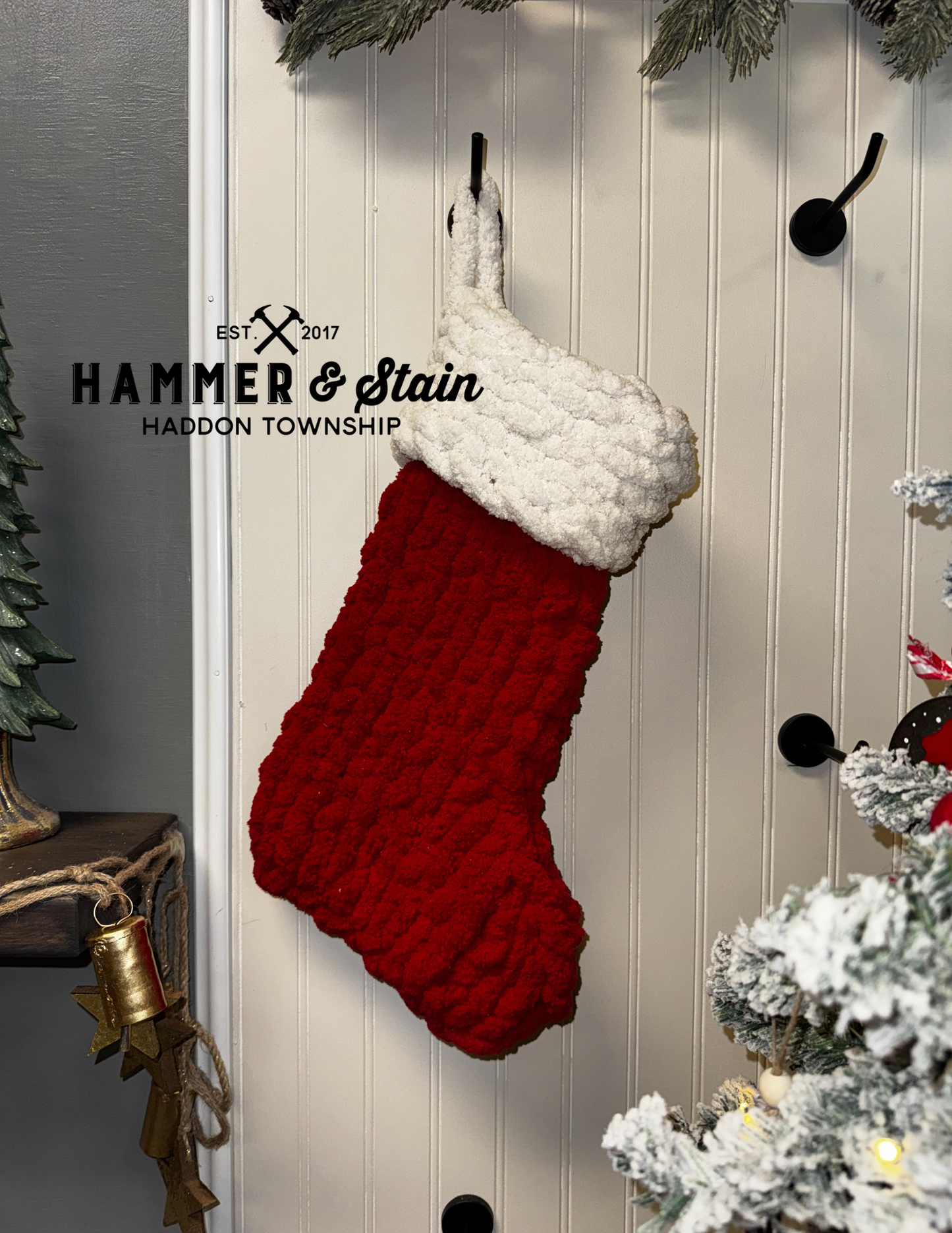 Hand Knit Christmas Stocking