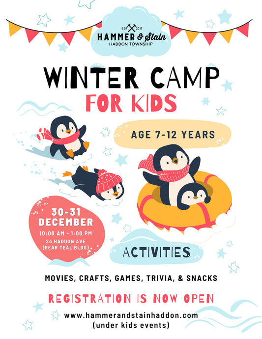 Winter break camp for Kids Ages 7 and up