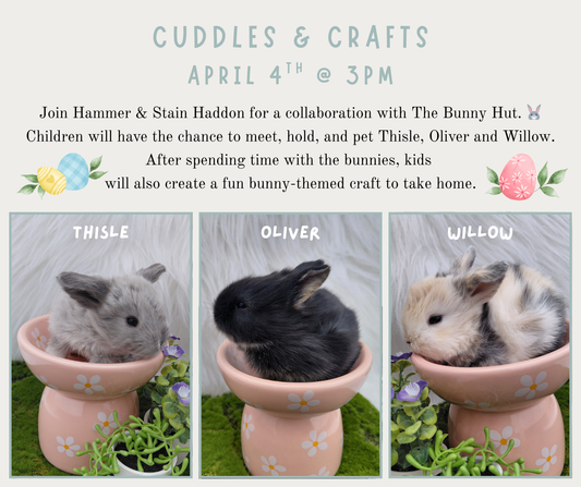 Cuddles & Crafts: Saturday, April 4th @ 3pm