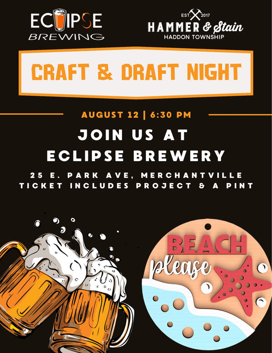 08/12/2024 6:30 Eclipse Brewery Craft & Draft Night