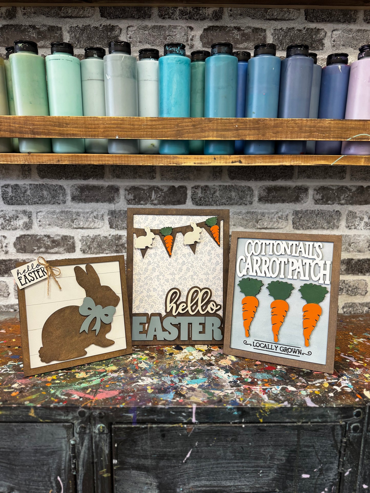 Cottontail & Carrots Easter Trio