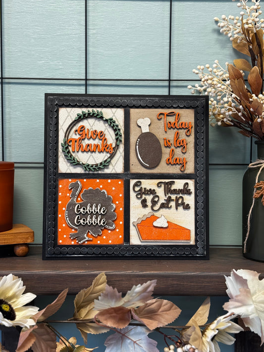 Beaded Frame- Gobble Gobble