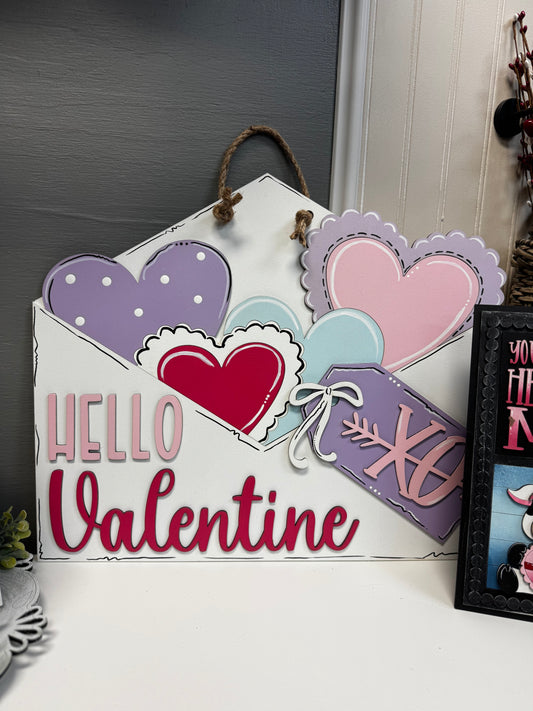 Hello Valentine Door Hanger