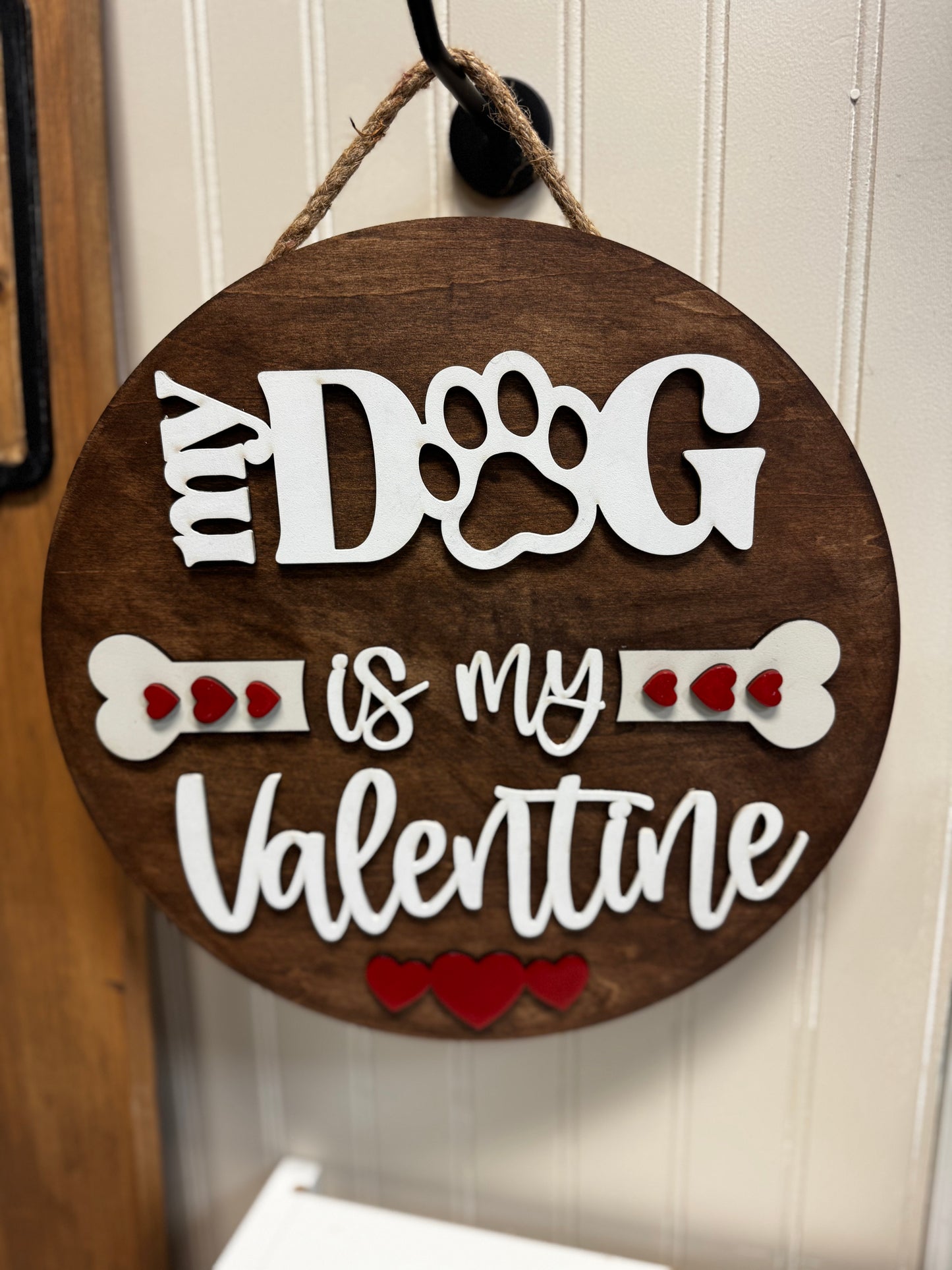 My Dog is my Valentine Door Hanger
