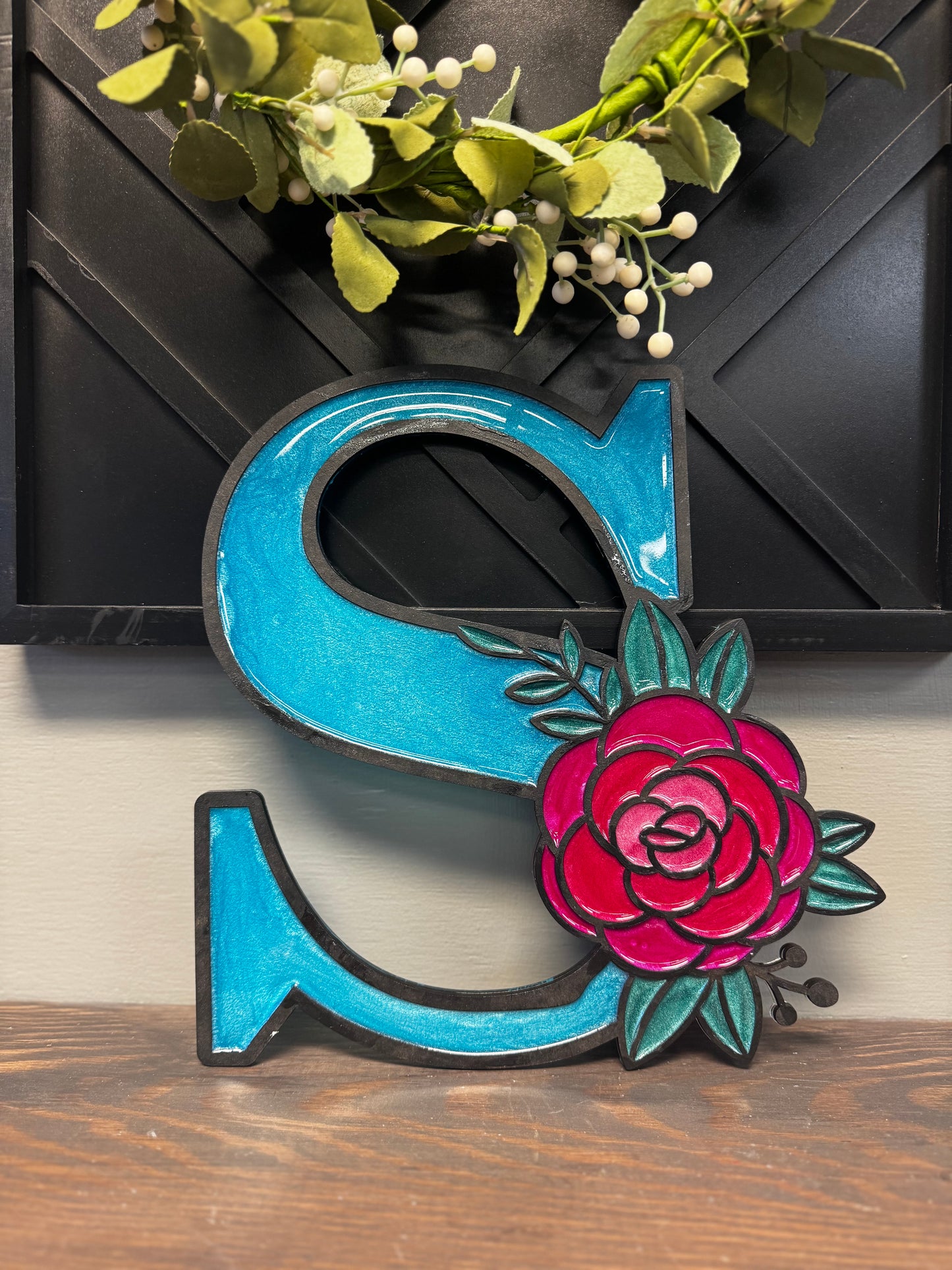 Floral Resin Monograms: Multiple Dates Available