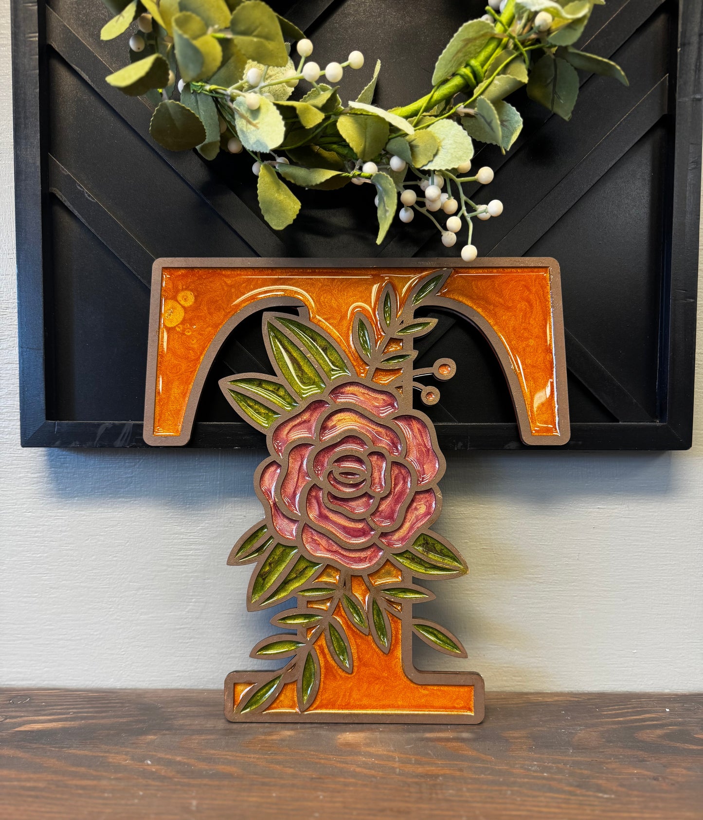 Floral Resin Monograms: Multiple Dates Available