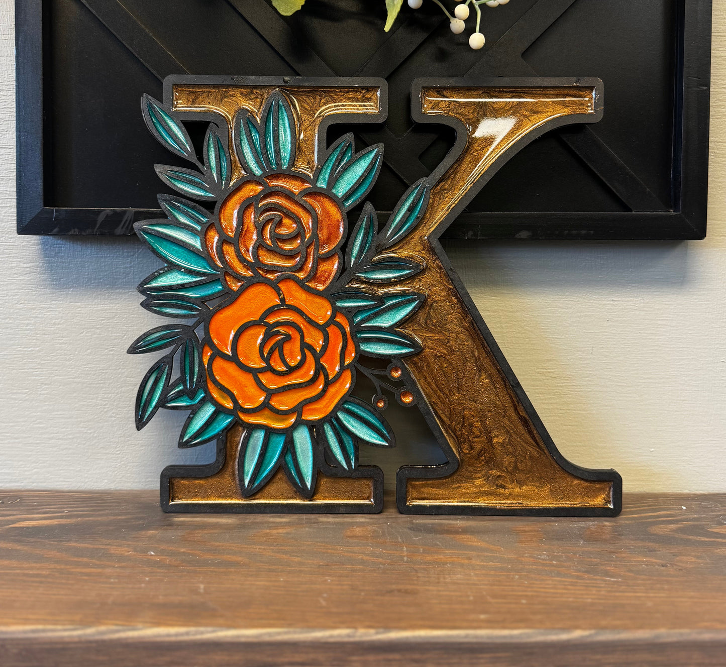 Floral Resin Monograms: Multiple Dates Available