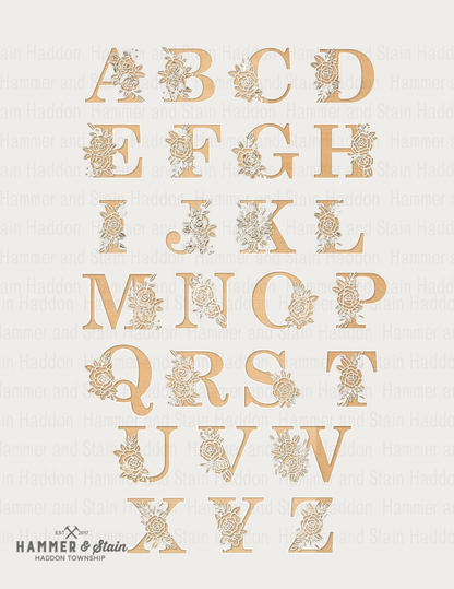 Floral Resin Monograms: Multiple Dates Available