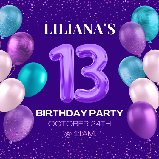 10/24/2026 @ 11am: Liliana 13th Birthday Celebration
