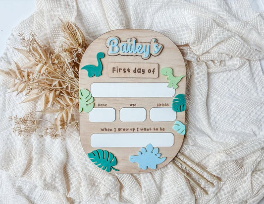 Personalized First Day Boards- Dinosaur HSH01100