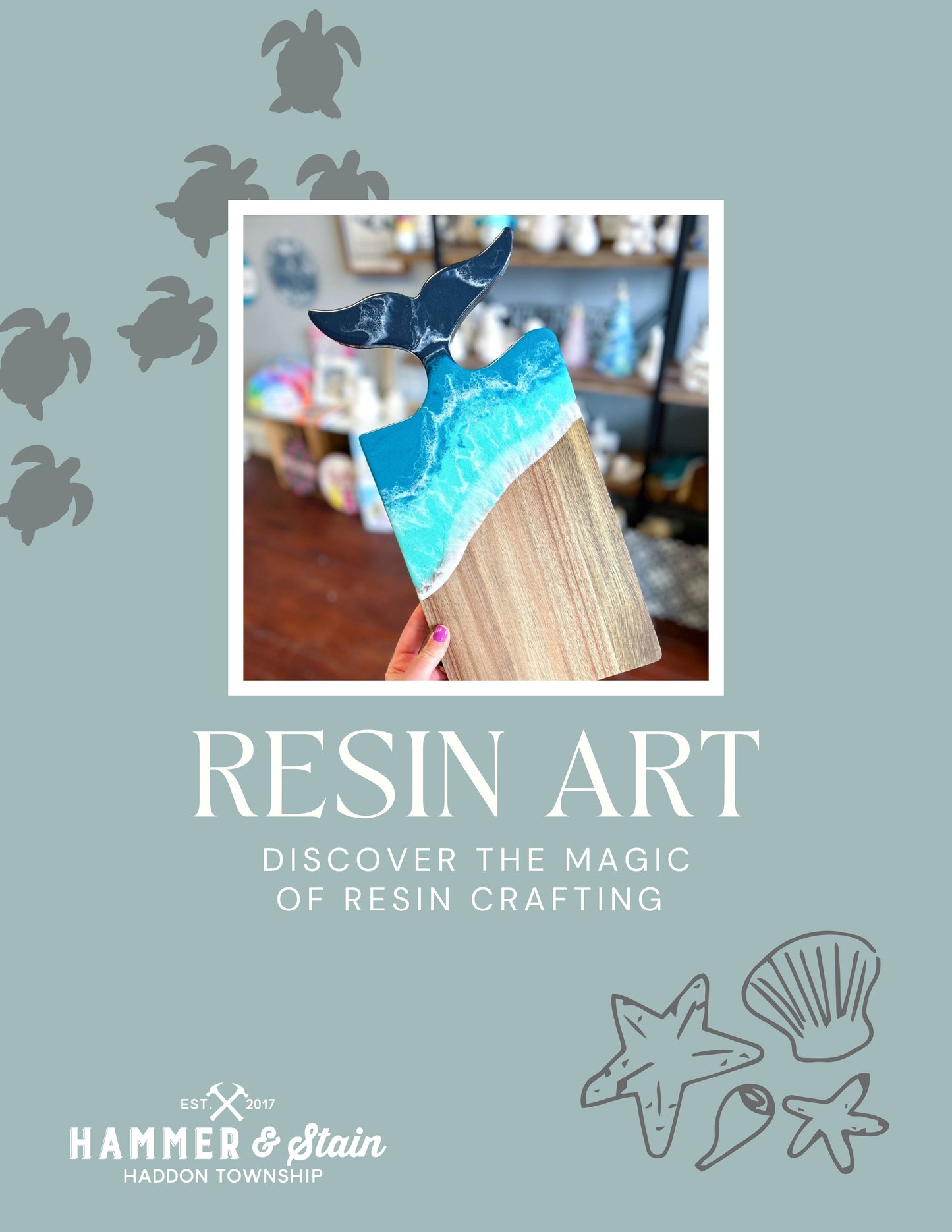 04/17/2025 6pm Resin Art Acacia Wood Cutting Boards Workshop