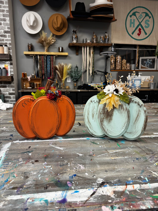 Rustic Wood Pumpkin