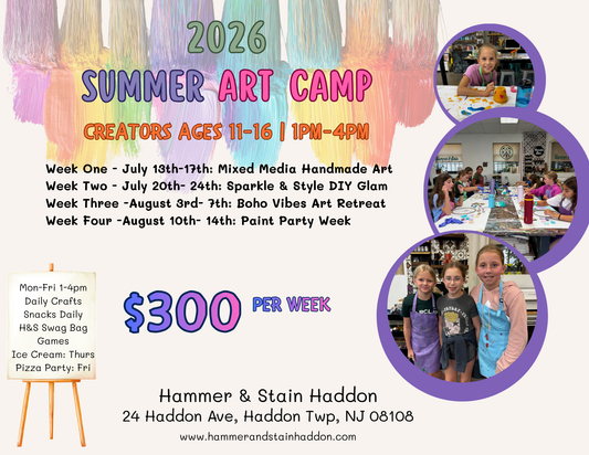 Creators (Ages 11-16) Summer Art Camp 2026 (M-F, 1pm-4pm) Haddon Twp, NJ