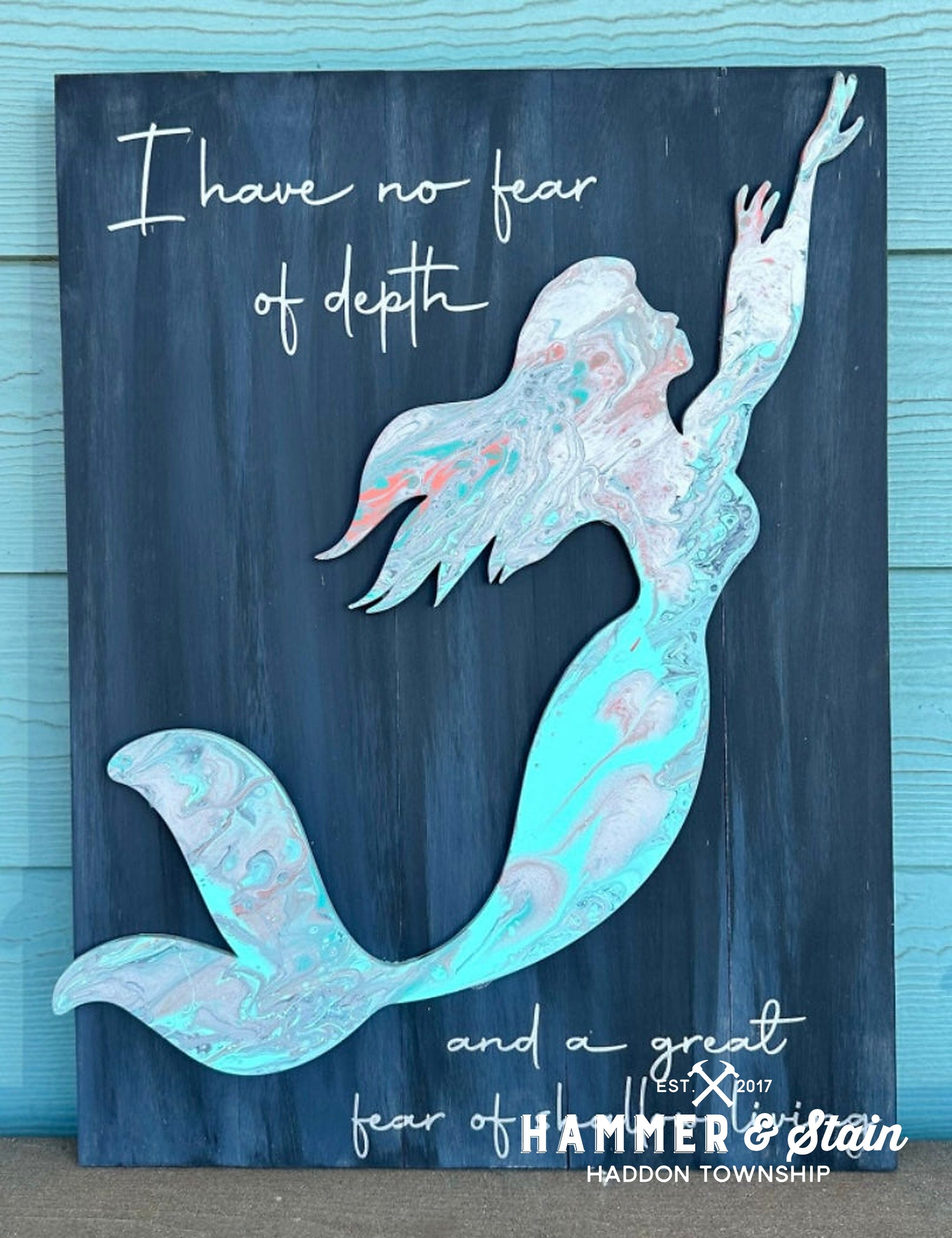 Paint Pour Mermaid design