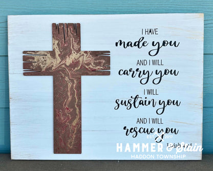 Paint Pour Cross design